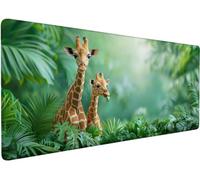 Large Mouse Mat 900x400x3mm Mouse Pad Green Q-3BI58 | Mousepad Large Size with Non-Slip Rubber Base, Stitched Edges Mousepad, Waterproof Smooth Keyboard Mat Office Accessories