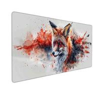 Large Mouse Mat Animal Mouse Pad Gaming Fox Desk Mat Large Non-Slip Rubber Base with Stitched Edges, Computer Keyboard Desk Pad, PC, Laptop, Accessories for Men, Home Office (Animal 60 x 30cm) p3619