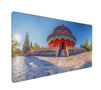 Large Mouse Mat Architecture Mouse Pad Gaming Forbidden City Desk Mat Large Non-Slip Rubber Base with Stitched Edges, Computer Keyboard Desk Pad, Accessories for Men (Architecture 100 x 50cm) w7004