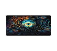 Large Mouse Mat Awakening of Third Eye Desk Mat Rubber Non Slip Base Waterproof And Stain Proof Suitable for PC MacBookLaptop 40x90cm