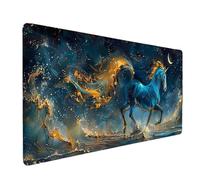 Large Mouse Mat Blue Mouse Pad Gaming Unicorn Desk Mat Large Non-Slip Rubber Base with Stitched Edges, Computer Keyboard Desk Pad, PC, Laptop, Accessories for Men, Home Office (Blue 60 x 30cm) w1092