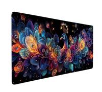 Large Mouse Mat Color Mouse Pad Gaming Peacock Desk Mat Large Non-Slip Rubber Base with Stitched Edges, Computer Keyboard Desk Pad, Accessories for Men, Home Office Gifts (Color 100 x 50cm) o1978