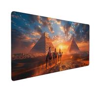 Large Mouse Mat Egypt Mouse Pad Gaming Pyramid Desk Mat Large Non-Slip Rubber Base with Stitched Edges, Computer Keyboard Desk Pad, Accessories for Men, Home Office Gifts (Egypt 60 x 30cm) t6839