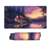 Large Mouse Mat Gaming 1000x400 mm Extended XXL Mouse Pad, Water Proof Laptop Keyboard Mousepad Tree House Desk Mat, Big Desk Pad with Non-Slip Base and Stitched Edge for Home, Gaming, Office P8333
