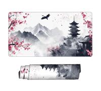 Large Mouse Mat Gaming 1500x600 mm Extended XXL Mouse Pad, Water Proof Laptop Keyboard Mousepad Black Tower Desk Mat, Big Desk Pad with Non-Slip Base and Stitched Edge for Home, Gaming, Office P8491