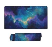 Large Mouse Mat Gaming 600x400 mm Extended XXL Mouse Pad, Water Proof Laptop Keyboard Mousepad Blue Mountain Desk Mat, Big Desk Pad with Non-Slip Base and Stitched Edge for Home, Gaming, Office P8516