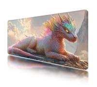 Large Mouse Mat, Gaming Mouse Pad 1000 x 500 mm, Color Mousepad XXL Waterproof, Dragon Desk Mat with Non-Slip Base, Mousepad with Smooth Surface, Improved Precision and Speed, for Office, Gaming, O-25