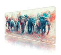 Large Mouse Mat, Gaming Mouse Pad 1000 x 500 mm, Elephant Mousepad XXL Waterproof, Animal Desk Mat with Non-Slip Base, Mousepad with Smooth Surface, Improved Precision and Speed, for Gaming, -885
