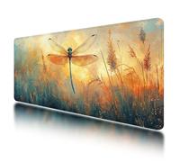 Large Mouse Mat, Gaming Mouse Pad 1200 x 600 mm, Dragonfly Mousepad XXL Waterproof, Animal Desk Mat with Non-Slip Base, Mousepad with Smooth Surface, Improved Precision and Speed, for Gaming, Y-45