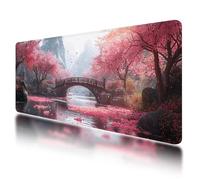 Large Mouse Mat, Gaming Mouse Pad 1200 x 600 mm, Pink Mousepad XXL Waterproof, Spring Desk Mat with Non-Slip Base, Mousepad with Smooth Surface, Improved Precision and Speed, for Office and Home, O-27