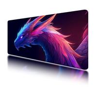 Large Mouse Mat, Gaming Mouse Pad 1200 x 600 mm, Purple Mousepad XXL Waterproof, Dragon Desk Mat with Non-Slip Base, Mousepad with Smooth Surface, Improved Precision and Speed, for Gaming, Gifts, P-29