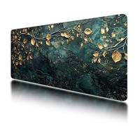 Large Mouse Mat, Gaming Mouse Pad 800 x 300 mm, Green Mousepad XXL Waterproof, Abstract Desk Mat with Non-Slip Base, Mousepad with Smooth Surface, Improved Precision and Speed, for Gaming, Gifts, B-75
