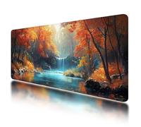 Large Mouse Mat, Gaming Mouse Pad 800 x 400 mm, Autumn Mousepad XXL Waterproof, Fall Desk Mat with Non-Slip Base, Mousepad with Smooth Surface, Improved Precision and Speed, for Office and Home, -389