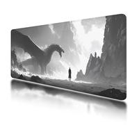 Large Mouse Mat, Gaming Mouse Pad 800 x 400 mm, Grey Mousepad XXL Waterproof, Fear Desk Mat with Non-Slip Base, Mousepad with Smooth Surface, Improved Precision and Speed, for Office and Home, -831