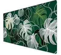 Large Mouse Mat Leaf, Waterproof Abstract Gaming Mouse Pad, Non-Slip Extended Desk Mat with Rubber Base, Office Accessories Mousepad with Stitched Edges, Birthday Gifts for Men 1000x500x3mm A867