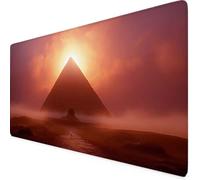 Large Mouse Mat Pink Mouse Pad Pyramid Desk Mat Large with Non-Slip Base and Stitched Edge Waterproof Keyboard Mat for Laptop, PC, Computer, Desk Accessories for Men Women (Pink,120 x 60cm) i2229
