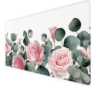 Large Mouse Mat pink, Waterproof green Gaming Mouse Pad, Non-Slip Extended Desk Mat With Rubber Base, Office Accessories Mousepad With Stitched Edges, Ideal For Men 1000x500x3mm A202