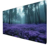 Large Mouse Mat Purple, Waterproof forest Gaming Mouse Pad, Non-Slip Extended Desk Mat With Rubber Base, Office Accessories Mousepad With Stitched Edges, Birthday Gifts For Men 800x300x3mm A977