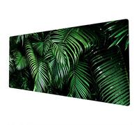 Large Mouse Mat | XXL Mouse Pad | Extended Mouse Pad | Desk Mat Large | Large Mouse Mat Gaming | Full Desk Mouse Mat | Gaming Mouse Pad Large | 900 x 400 Mouse Mat | Leaves Leaf Black Green Nature