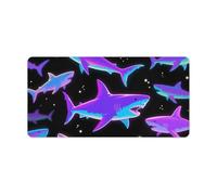 Large Mouse Pad 23.6x11.8 Inch, Non-Slip Rubber Base Desk Mat with Smooth Surface, Portable Colorful Sharks Desk Pad for Computer Keyboard, Office, Gaming, Home