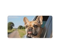 Large Mouse Pad 23.6x11.8 Inch, Non-Slip Rubber Base Desk Mat with Smooth Surface, Portable Puppy Dog Boston Terrier Desk Pad for Computer Keyboard, Office, Gaming, Home