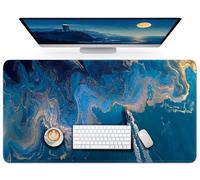 Large Mouse Pad 35.4" x 15.7", Cute Aesthetic Desk Mat Protector for Work & Gaming, Pretty Non-Slip Laptop Desk Blotter Cover for Office, Home, or School - Coastal Escape