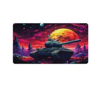 Large Mouse Pad A Photo of Tank in The Space Field in The Style of Washable Mouse Mat for Gaming Sensors Low Surface Friction Non Slip Mac And PC Gaming Accessories 40x75cm