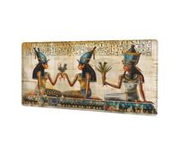 Large Mouse Pad Ancient Egyptian Folk Customs Long Gaming Desk Mat Non-Slip Rubber Big Computer Keyboard Mousepad Waterproof Protector Laptop Pad for Gaming Office Gamer PC Mat 31.5 X 11.8 Inch