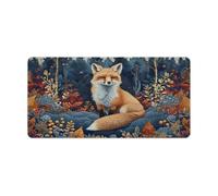 Large Mouse Pad Animal Fox Mouse Mat 30x60cm Table Pad Anti Fray Stitched Edges Non Slip Rubber Base Improved Precision And Speed