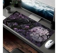 Large Mouse Pad, Animals Flowers Moon Gaming Mouse Mat, Extended XXL Mousepad with Non-Slip Rubber Base, Office Full Desk Mat with Stitched Edges, Long Keyboard Mouse Pad (23.6x11.8x0.12 inch)