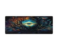Large Mouse Pad Awakening of Third Eye Desk Pad Rubber Non Slip Base Waterproof And Stain Proof Suitable for PC MacBookLaptop 30x80cm