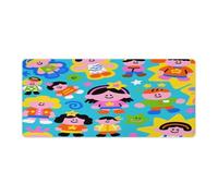 Large Mouse Pad Cartoon Star People Desk Mat Gaming Mouse Pad with Stitched Edges for PC Laptop