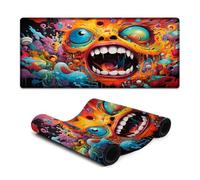 Large Mouse Pad Colorful Psychedelic Miracles Happen Extra Large Mouse Mat 40x90cm Keyboard Desk Mat with Stitched EdgeComputer Desk AccessoriesNon Slip Base