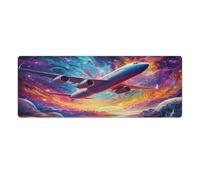 Large Mouse Pad Colour Art Airliner Mouse Mat 30x80cm Table Pad Anti Fray Stitched Edges Non Slip Rubber Base Improved Precision And Speed