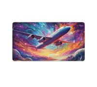 Large Mouse Pad Colour Art Airliner Mouse Mat 40x75cm Table Pad Anti Fray Stitched Edges Non Slip Rubber Base Improved Precision And Speed
