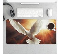 Large Mouse Pad, Dove Sun Art Desk Pad Protector Waterproof Desk Mat for Keyboard and Mouse, Non-Slip Rubber Base, Desktop Mat, Gaming Mousepad, for Office Home 11.8" X 23.6"