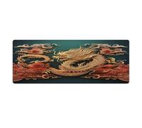 Large Mouse Pad Dragon Chinese Background Desk Mat Gaming Mouse Pad with Stitched Edges for PC Laptop