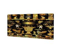 Large Mouse Pad Ethnic Egyptian Gold Long Gaming Desk Mat Non-Slip Rubber Big Computer Keyboard Mousepad Waterproof Protector Laptop Pad for Gaming Office Gamer PC Mat 31.5 X 11.8 Inch