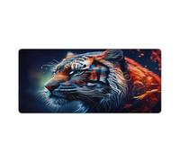 Large Mouse Pad Fantasy Tiger Washable Mouse Mat for Gaming Sensors Low Surface Friction Non Slip Mac And PC Gaming Accessories 40x90cm