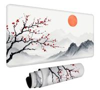 Large Mouse Pad for Desk 1000x500x3mm Gaming Mouse Pad, Non-Slip Base Stitched Edges, Improved Precision Speed, Computer Mat Desk Protector Mat, Water-Resistant, Gaming Gifts Simple Scenery L#L1522