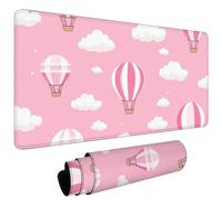 Large Mouse Pad for Desk 1000x500x3mm Gaming Mouse Pad, Non-Slip Base Stitched Edges, Improved Precision Speed, Computer Mat Desk Protector Mat, Waterproof Foldable, Gaming Gifts Pink Balloons L#L1636