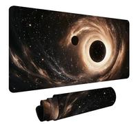 Large Mouse Pad for Desk 1400x600x3mm Gaming Mouse Pad, Non-Slip Base Stitched Edges, Improved Precision Speed, ComputerDesk Protector Mat, Water-Resistant, Gaming Gifts Starry Sky Black Hole L#L1436