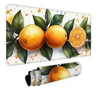 Large Mouse Pad for Desk 700x300x3mm Gaming Mouse Pad, Non-Slip Base Stitched Edges, Improved Precision Speed, Computer Mat Desk Protector Mat, Waterproof Foldable, Gaming Gifts Simple Lemon L#L1110