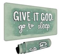 Large Mouse Pad for Desk 900x400x3mm Gaming Mouse Pad, Non-Slip Base Stitched Edges, Improved Precision Speed, Computer Mat Desk Protector Mat, Water-Resistant, Gaming Gifts Green Go To Sleep L#L1080