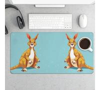 Large Mouse Pad, Funny Cartoon Kangaroo Zoo Desk Pad Protector Waterproof Desk Mat for Keyboard and Mouse, Non-Slip Rubber Base, Desktop Mat, Gaming Mousepad, for Office Home 11.8" X 23.6"