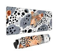 Large Mouse Pad Gaming, Animals XXL Desk Mousepad, Leopard Print Long Large Mousepad for Keyboard and Mouse with Non-Slip Rubber Base, Suitable for School, Office, Home, 31.5x15.7inchsLJ-2180