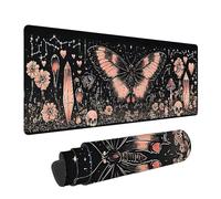 Large Mouse Pad Gaming, Butterfly XXL Desk Mousepad, Black Long Large Mousepad for Keyboard and Mouse with Non-Slip Rubber Base, Suitable for School, Office, Home, 39.3x19.7inchsLJ-772
