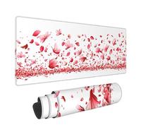 Large Mouse Pad Gaming, Cherry Blossoms XXL Desk Mousepad, White Long Large Mousepad for Keyboard and Mouse with Non-Slip Rubber Base, Suitable for School, Office, Home, 47.2x23.6inchsLJ-1942