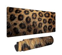 Large Mouse Pad Gaming, Leopard Print XXL Desk Mousepad, Brown Long Large Mousepad for Keyboard and Mouse with Non-Slip Rubber Base, Suitable for School, Office, Home, 62.9x31.5inchsLJ-2134