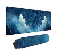 Large Mouse Pad Gaming, Sky XXL Mousepad, Blue Long Large Mousepad for Keyboard and Mouse with Non-Slip Rubber Base, Suitable for School, Office, Home, 39.3x19.7inchs LJ-394